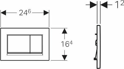 Geberit Sigma 30 Spülplatten für Toiletten Doppelspülung Schwarz matt 115.883.16.1