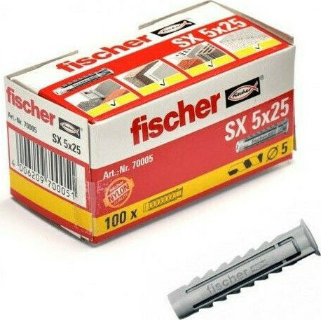 fischer Nylon Dowel SX Plug Oops Plastic 5x25mm