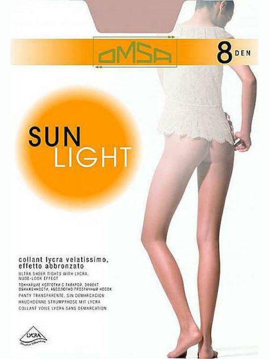 Sun Light Прозрачно Дамско чорапогащник 8 Ден Natural