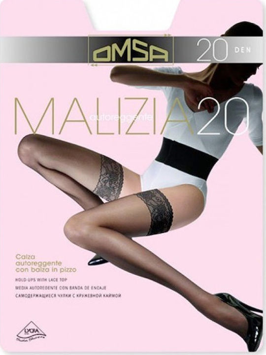 Malizia Дамски високи чорапи 20 Ден Natural