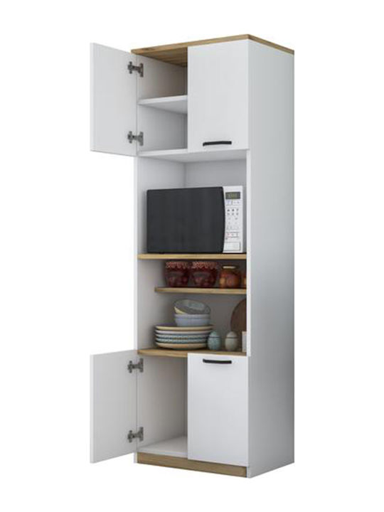 Rowan Кухненска Колона White / Oak 60x42x182бр