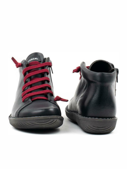 Leather Women's Ankle Boots Leather BLACK