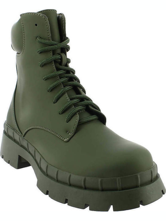 IQ Shoes 92-559 Women's Ankle Boots with Medium Heel Green