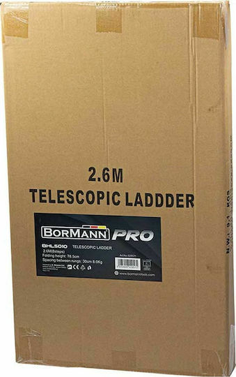 Bormann Pro Telescopic Ladder Aluminum 12 of Steps with Maximum Height 3.8m BHL5030 029595