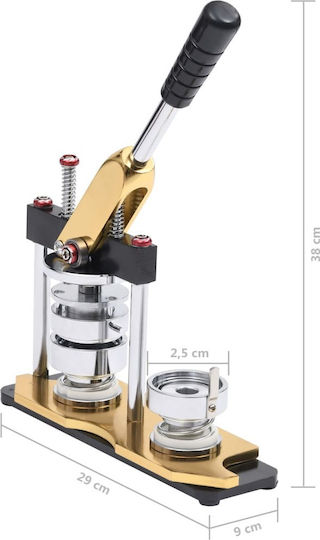 vidaXL Badge Presses with Cutter and Rotating Base 25mm