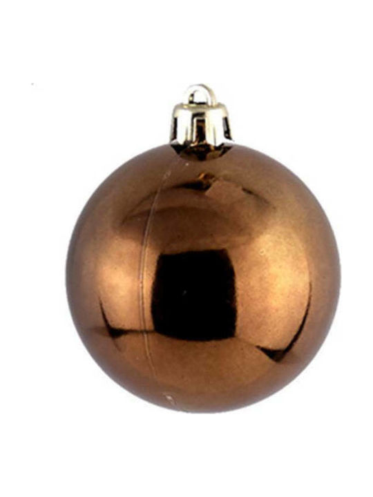 TnS Christmas Plastic Ball Ornament Bronze 4x4cm 16pcs