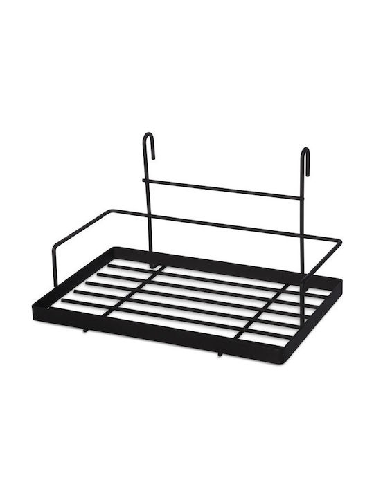 Edenberg Metallic Kitchen Organizer Rack in Black Colour 78cm 16 Pieces
