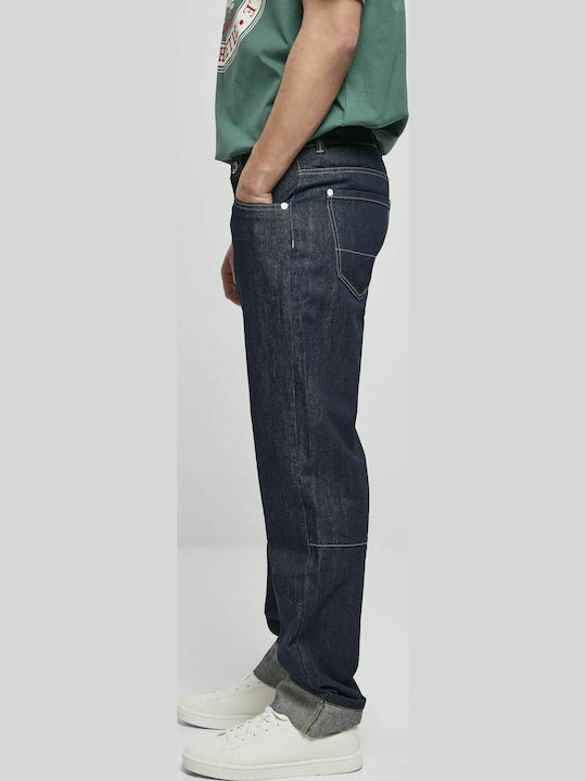 Ανδρικό Παντελόνι Τζιν με Loose Straight Εφαρμογή Raw Indigo