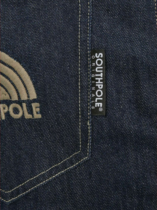 Ανδρικό Παντελόνι Τζιν με Loose Straight Εφαρμογή Raw Indigo