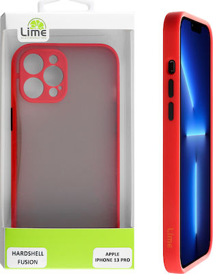 Lime Hardshell Camera Guard Synthetic Back Cover Durable Red with Black Keys (iPhone 13 Pro)