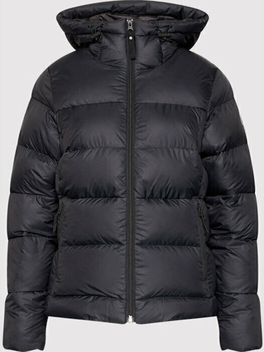 Active Kurz Damen Puffer Jacke für Winter Schwarz