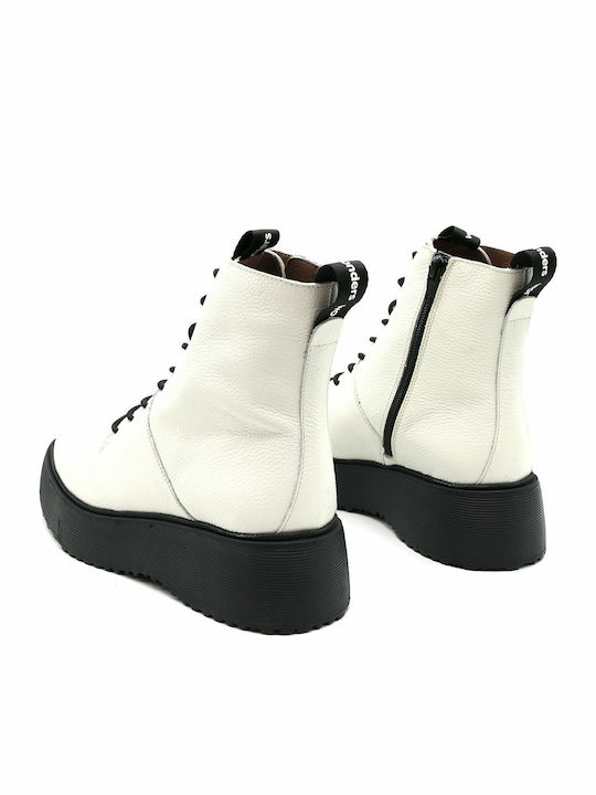 9350 Wild Milk Milk Δερμάτινα Γυναικεία Αρβυλάκια Off White