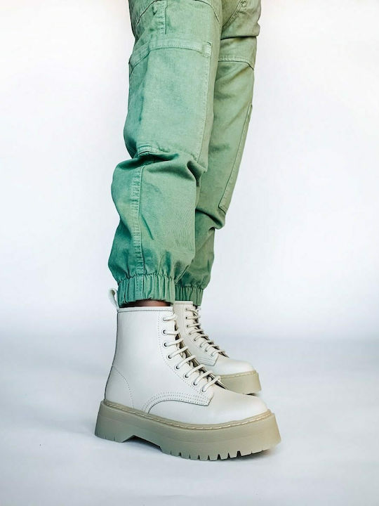 Stiefeletten Damen Weiß