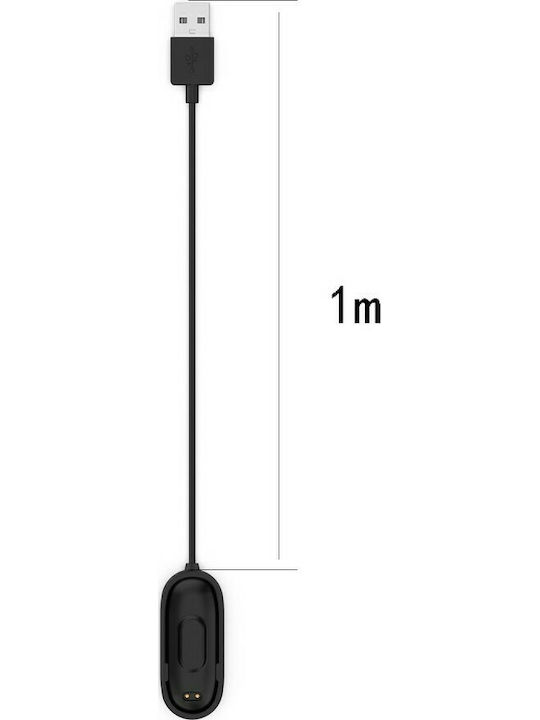 Charging Cable 1m Wearable Charger Mi Band 3/Mi Smart Band 4 Blackς