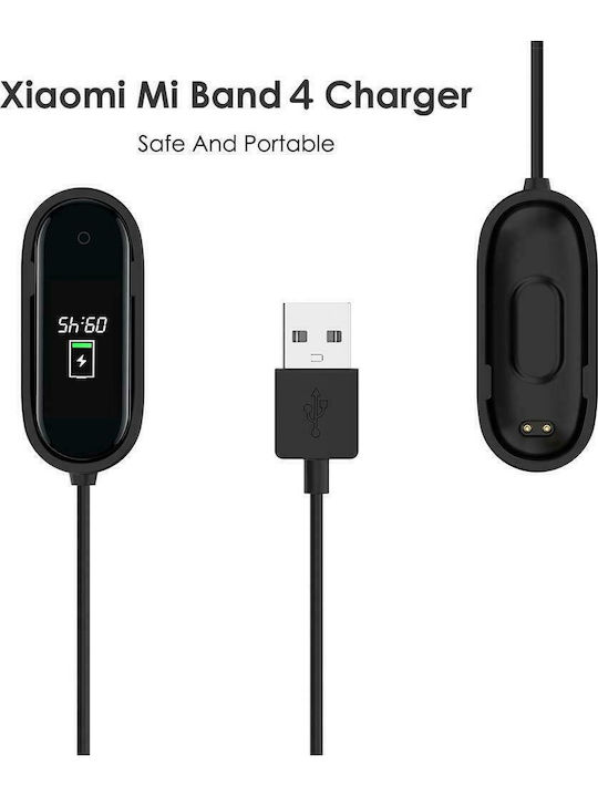 Charging Cable 1m Wearable Charger Mi Band 3/Mi Smart Band 4 Blackς