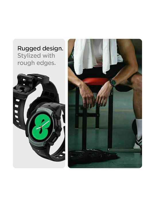 Spigen Rugged Armor Pro Silicone Case in Gray color for Galaxy Watch 4 44mm