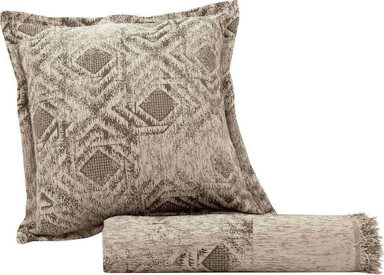 Madi Ziggurat Покривка За Четириместен Диван 170x340см Визон
