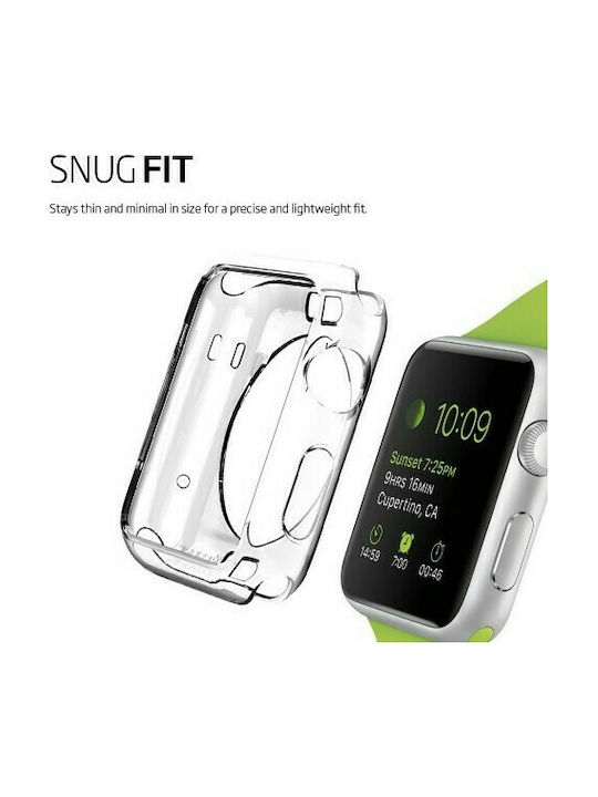 Spigen Liquid Crystal Θήκη Σιλικόνης σε Διάφανο χρώμα για το Apple Watch 44mm