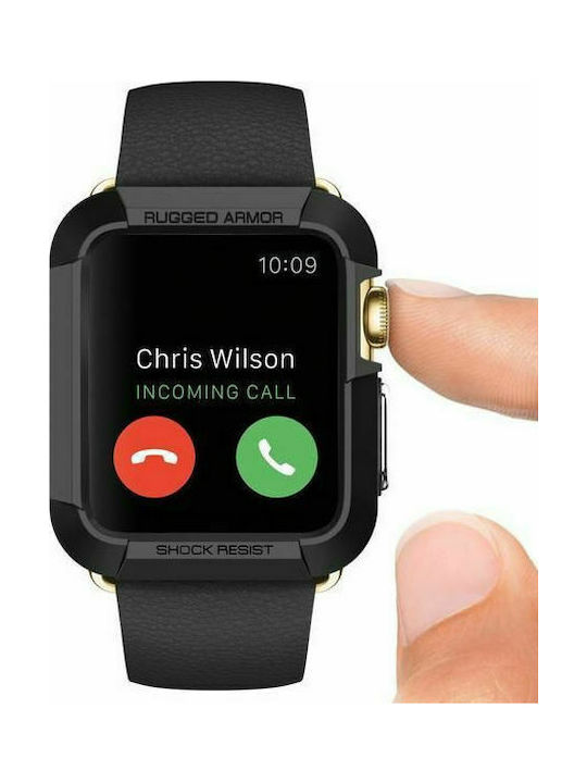 Spigen Rugged Armor Μαύρο (Apple Watch 42mm)
