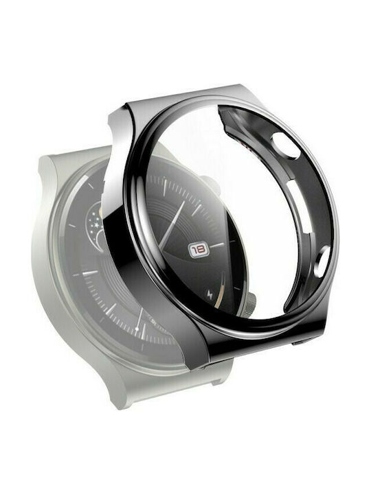 Electroplated Silicone Case with Glass in Silver color for Huawei Watch GT 2 Pro
