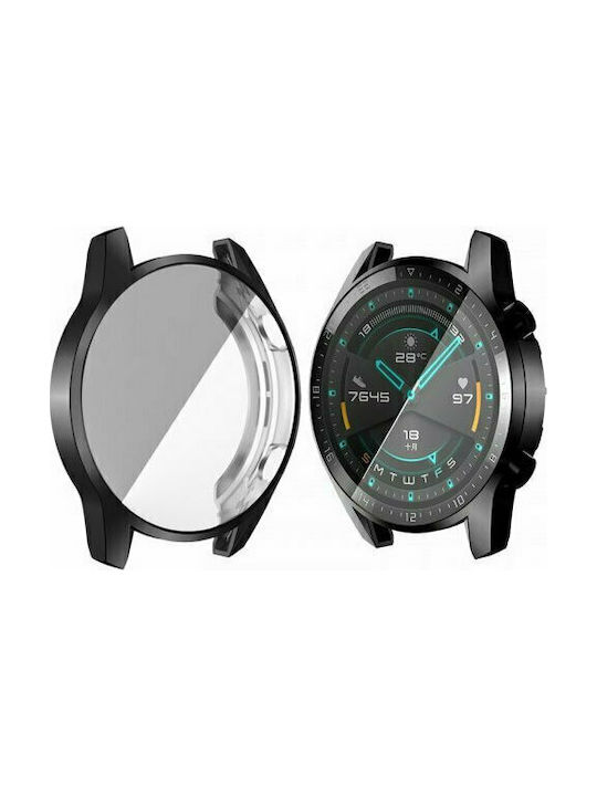 Electroplated Silicone Case in Black color for Huawei Watch GT2 46mm