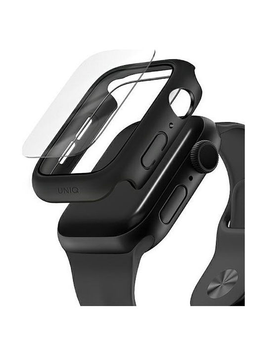 Uniq Nautic Plastic Case with Glass in Black color for Apple Watch 40mm