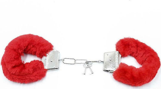 IntoYou Furry Metal Hand Cuffs Handschellen Red