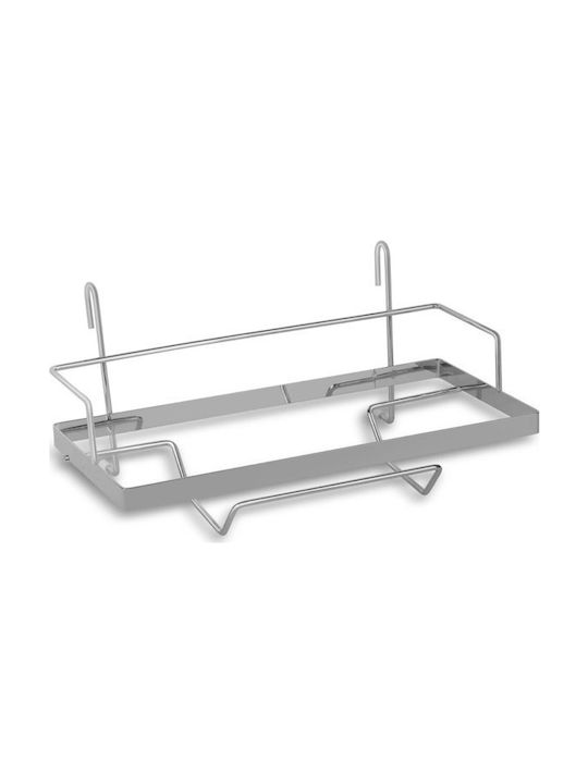 Edenberg Metallic Kitchen Organizer Rack In Silver Colour 16 Pieces