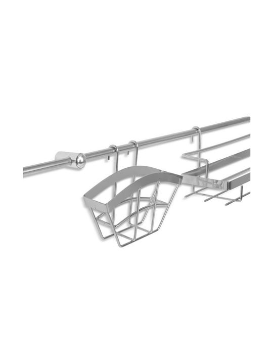 Edenberg Metallic Kitchen Organizer Rack In Silver Colour 16 Pieces
