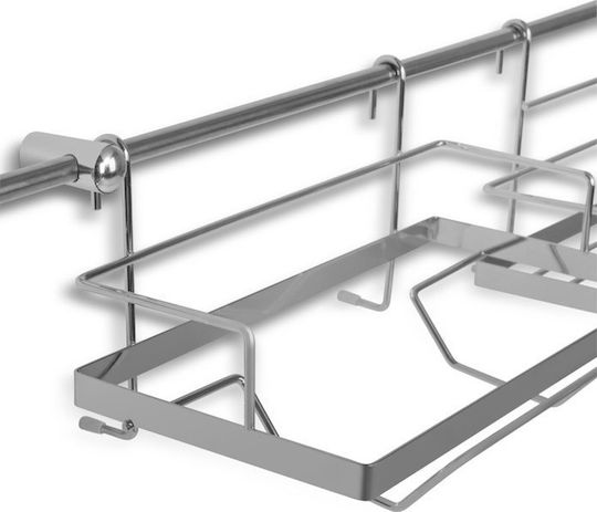 Edenberg Pendant Metal Shelf 78cm 16 Pieces Silver