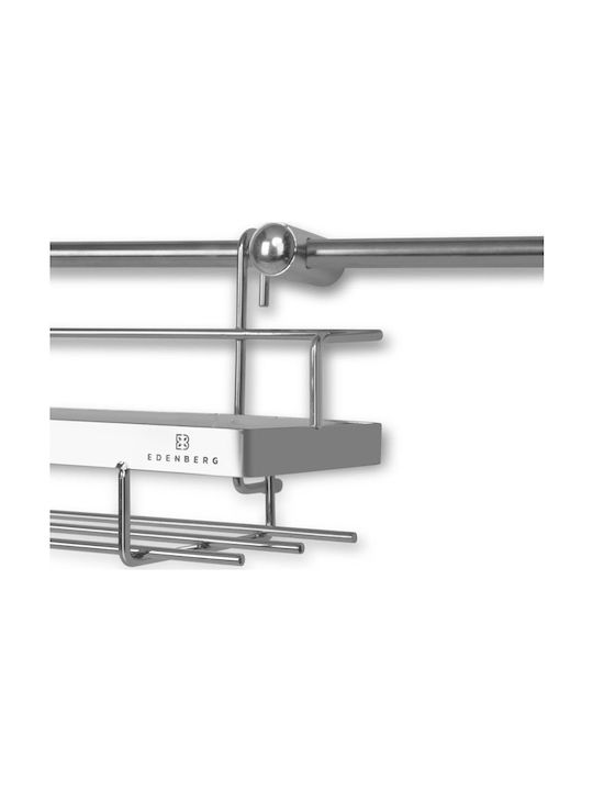 Edenberg Metallic Kitchen Organizer Rack In Silver Colour 16 Pieces
