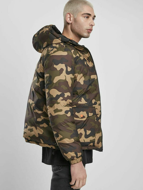 Classics Μπουφάν Puffer Διπλής Όψης Black / Wood Camo