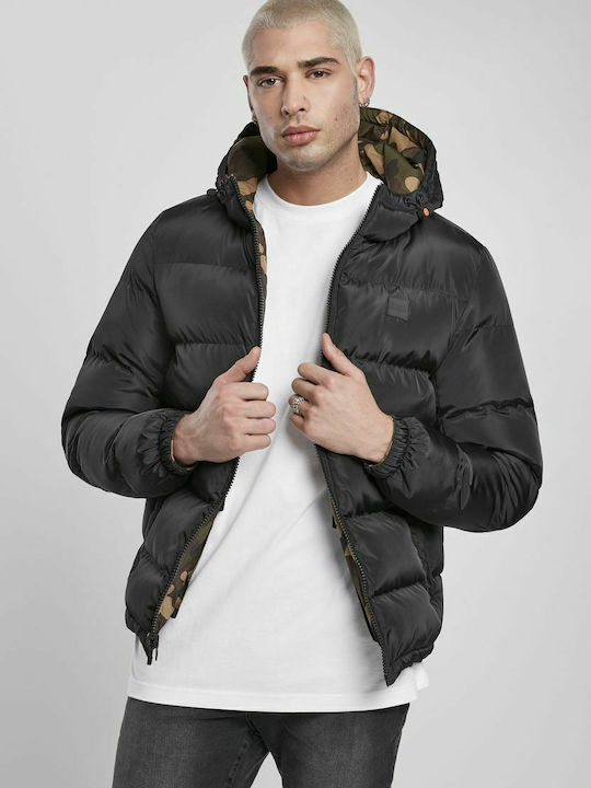 Classics Μπουφάν Puffer Διπλής Όψης Black / Wood Camo