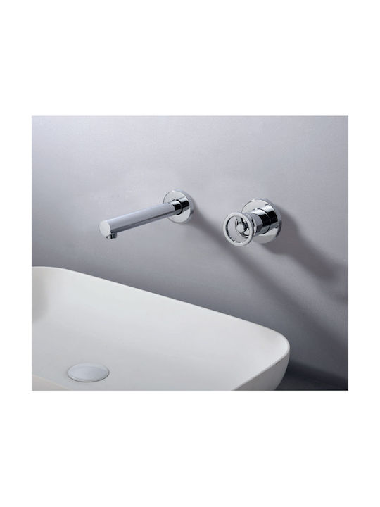 Imex Olimpo Built-In Mixer & Spout Set for Bathroom Sink with 1 Exit Silver