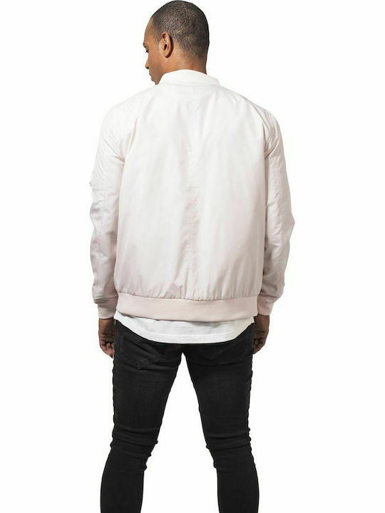 Urban Classics Men's Bomber Jacket Pink