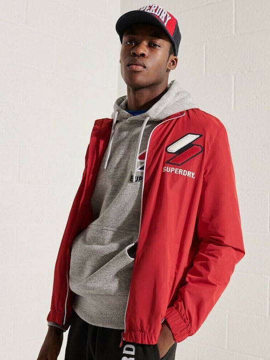 Cagoule Jacke Winddicht Rot
