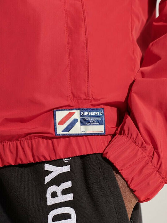 Cagoule Jacke Winddicht Rot