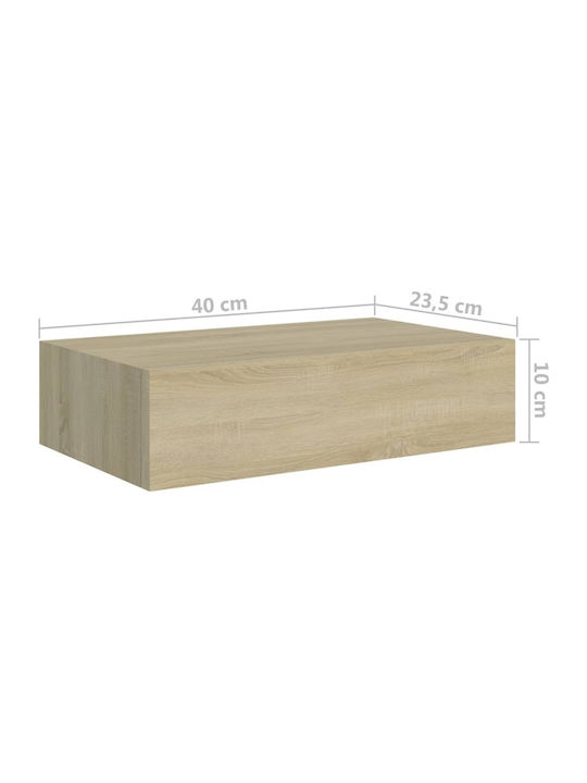 Wall Shelf Oak 40x23.5x10cm