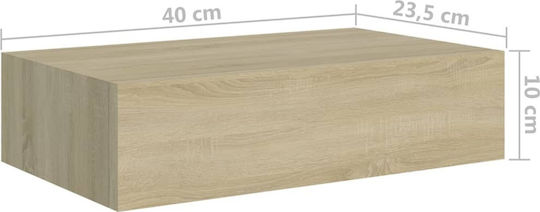 Wandregale Eiche (2Stücke) 40x23.5x10cm