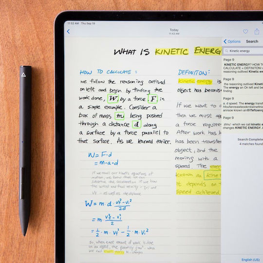 Adonit Note+ Ψηφιακή Γραφίδα Αφής με Palm Rejection για iPad σε Μαύρο χρώμα ADNSB