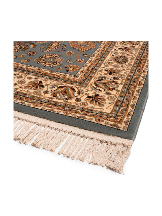 Viokarpet Isfahan 3783B Rug Rectangular with Fringes Blue Cream