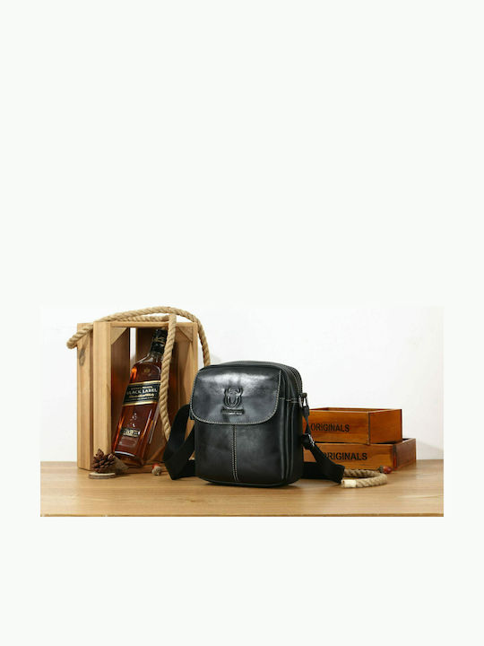 Leather Men's Bag Shoulder / Crossbody Black