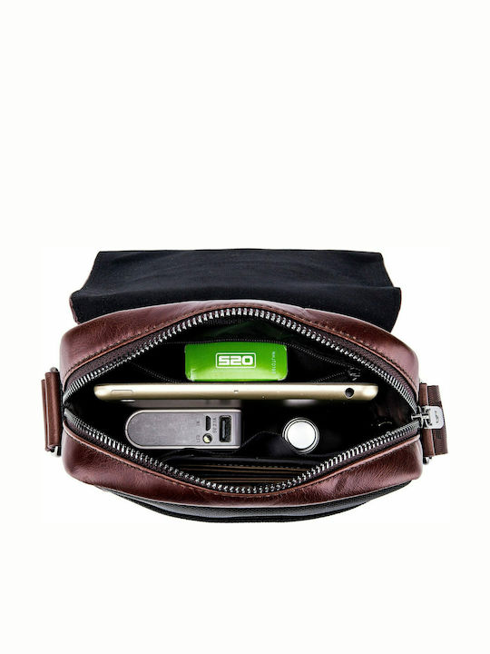 DJB-999 Leather Men's Bag Messenger Brown