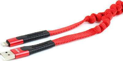 AMiO UC-13 Spiral USB-A to Lightning Cable Red 1.2m (02530/AM)