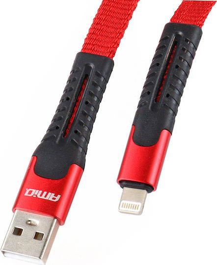 AMiO UC-13 Spiral USB to Lightning Cable Κόκκινο 1.2m (02530/AM)