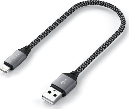 Satechi Braided USB-A to Lightning Cable 15W Gray 0.25m (ST-TAL10M)
