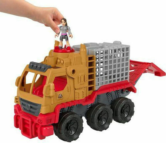 Mattel Lumea Jurassică Camion Cu Cușcă Pentru 3+ Ani