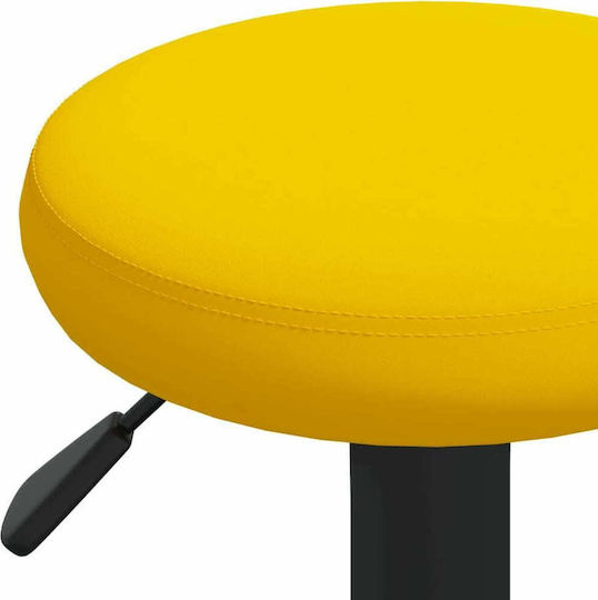 Табуретка Бар с регулируема височина Жълта горчица 2бр 31x31x58-78см