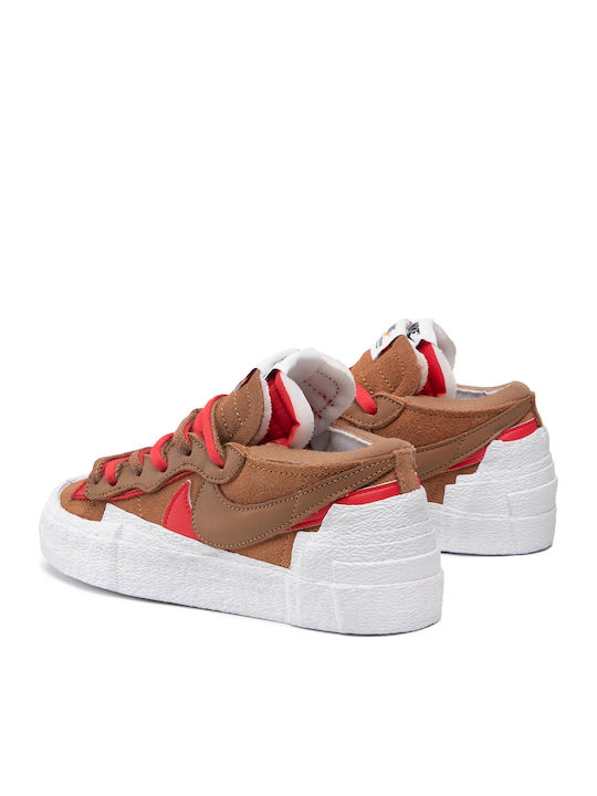 Sacai x Blazer Low Мъжки Маратонки Light British Tan / White / University Red
