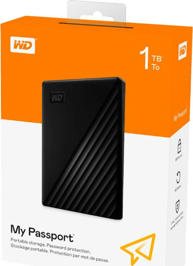 Western Digital My Passport (2019) USB 3.2 Външен HDD 1TB 2.5" Черен